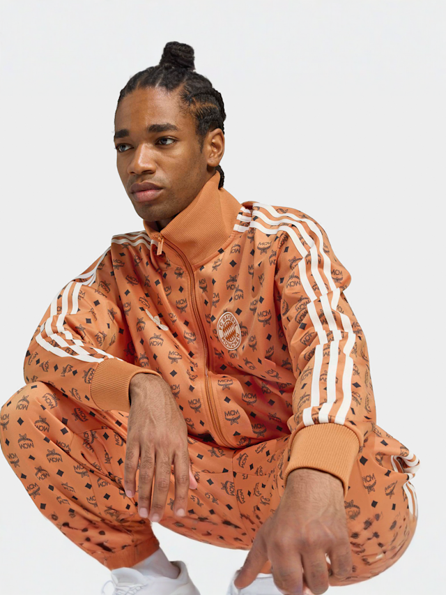adidas Originals, adidas x FC Bayern x MCM Track Top, Orange, Image 3 of 4
