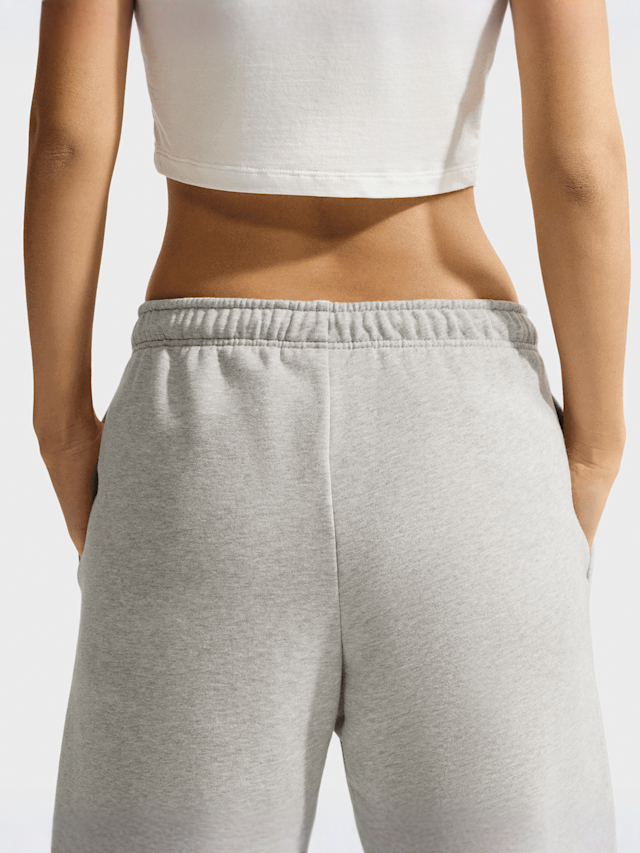 Nike, Studio Fleece Medium Weight Mid-Rise Wide-Leg Pants, grey, Image 4 of 5