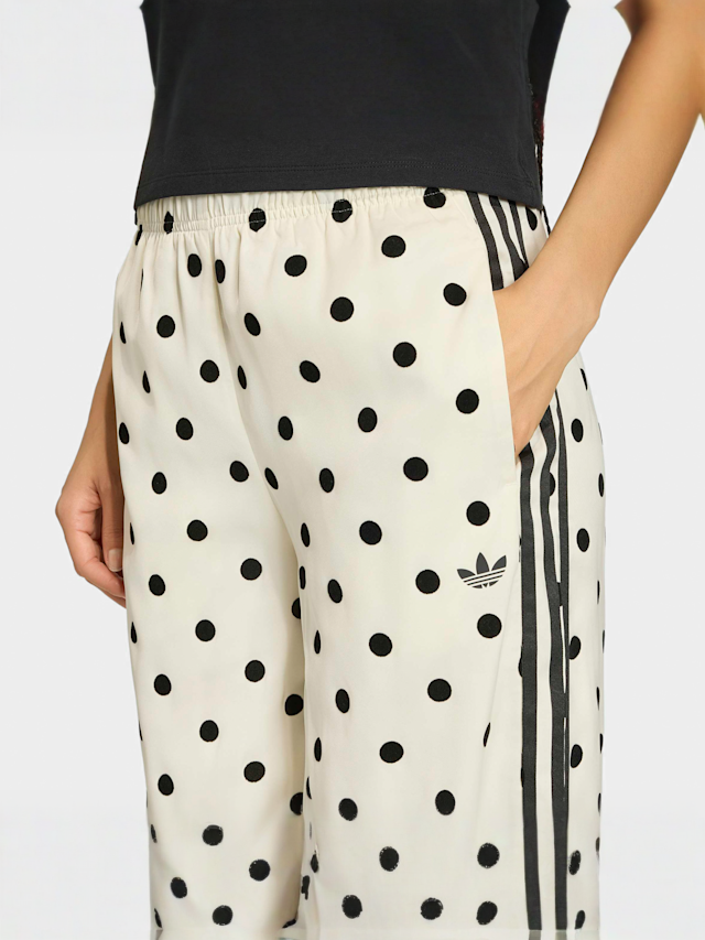 adidas Originals, Satin Polka Dots Wide Leg Pants, beige, Image 3 of 5