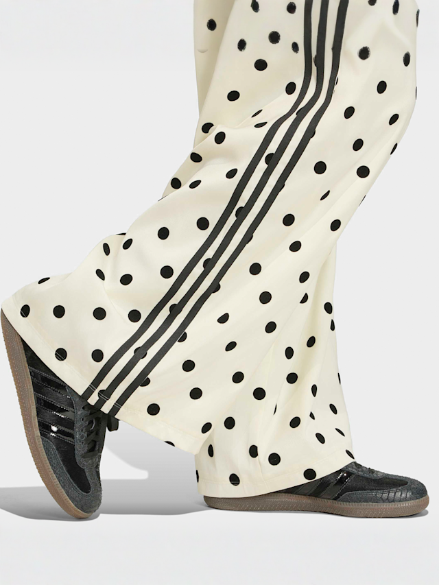 adidas Originals, Satin Polka Dots Wide Leg Pants, beige, Image 4 of 5