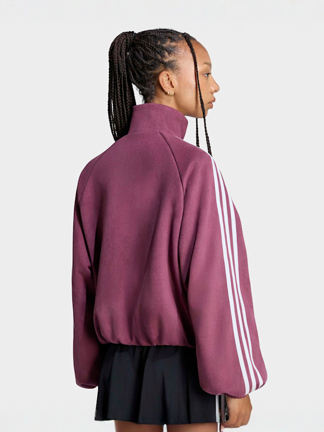adidas Originals, Faux Suede Track Top, Red, Image 2 of 5