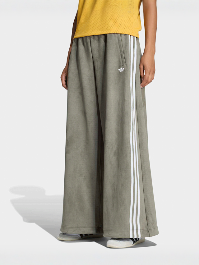 adidas Originals, Faux Suede Trackpant, green, Image 1 of 5
