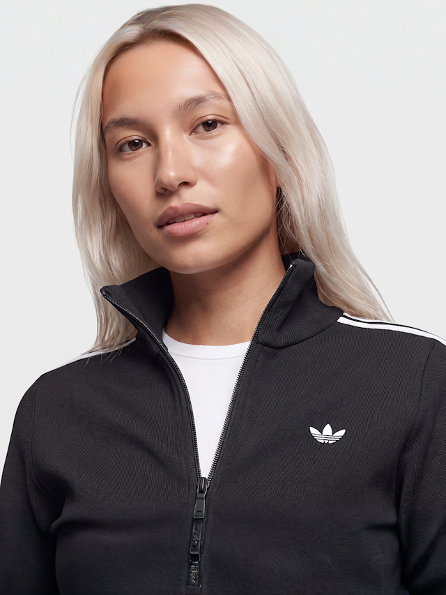 adidas Originals, Slim Knit Tracktop, black, Image 3 of 4