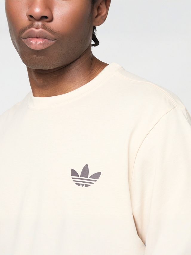 adidas Originals, Tri-Logo Graphic T-Shirt, beige, Image 3 of 4