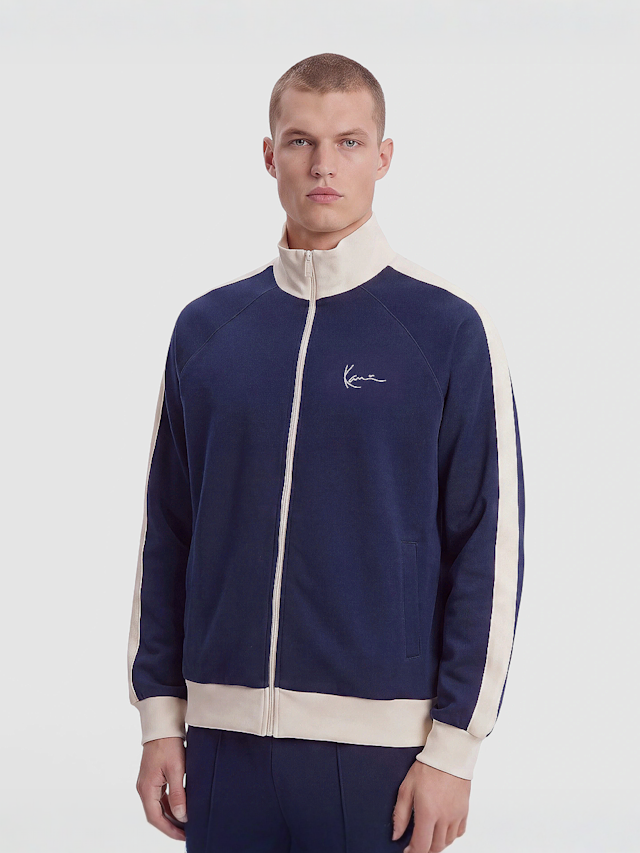 Karl Kani, Signature Sidestripe Pique Trackjacket, blue, Image 1 of 3