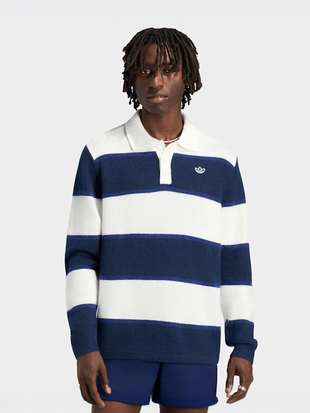 adidas Originals, Knitted Polo, blue, Image 1 of 5