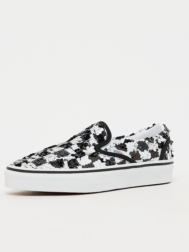 Vans, Classic Slip-On checkerboard sequins black/true white, black, Image 2 of 7