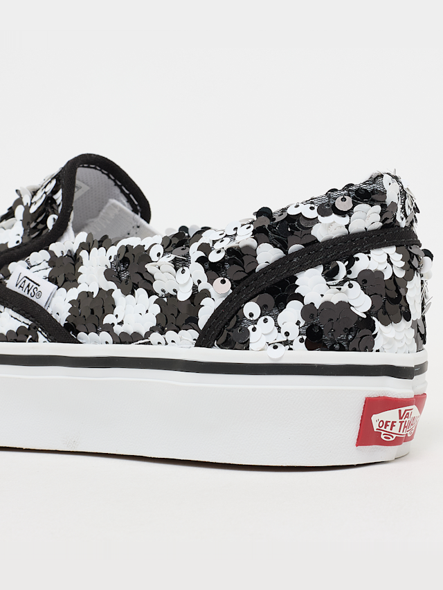 Vans, Classic Slip-On checkerboard sequins black/true white, black, Image 7 of 7