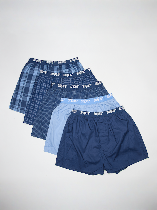 SNIPES, 5 PACK - Woven Boxer, blue, Image 1 of 2