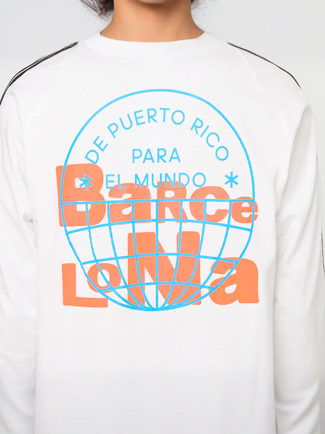 adidas Originals, Long Sleeve Tee Barca, white, Image 3 of 6