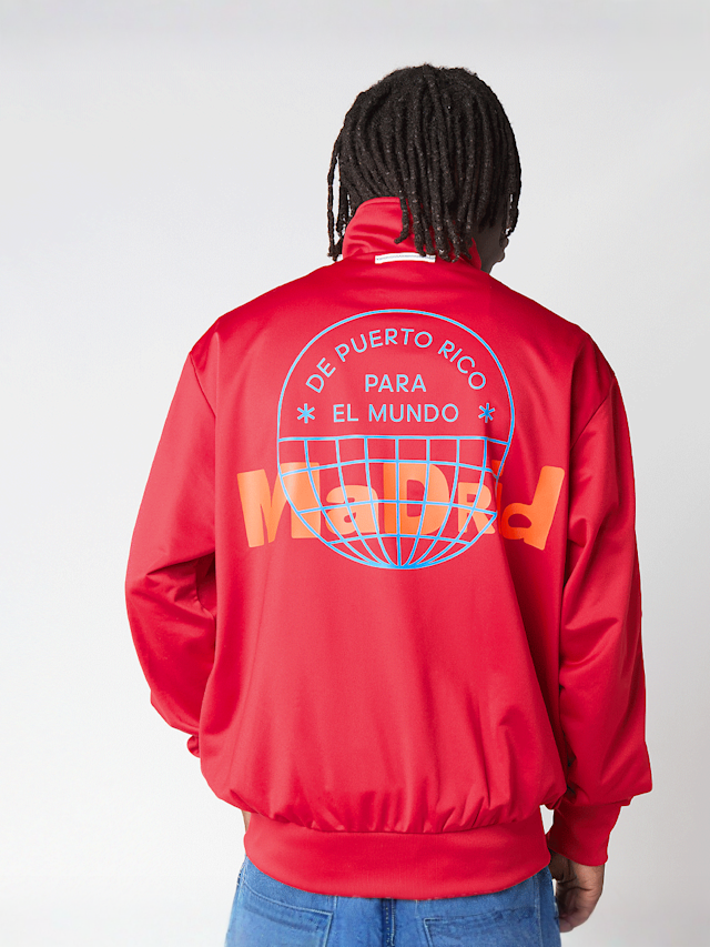 adidas Originals, Bad Bunny Firebird Track Top Madrid, red, Image 1 of 5
