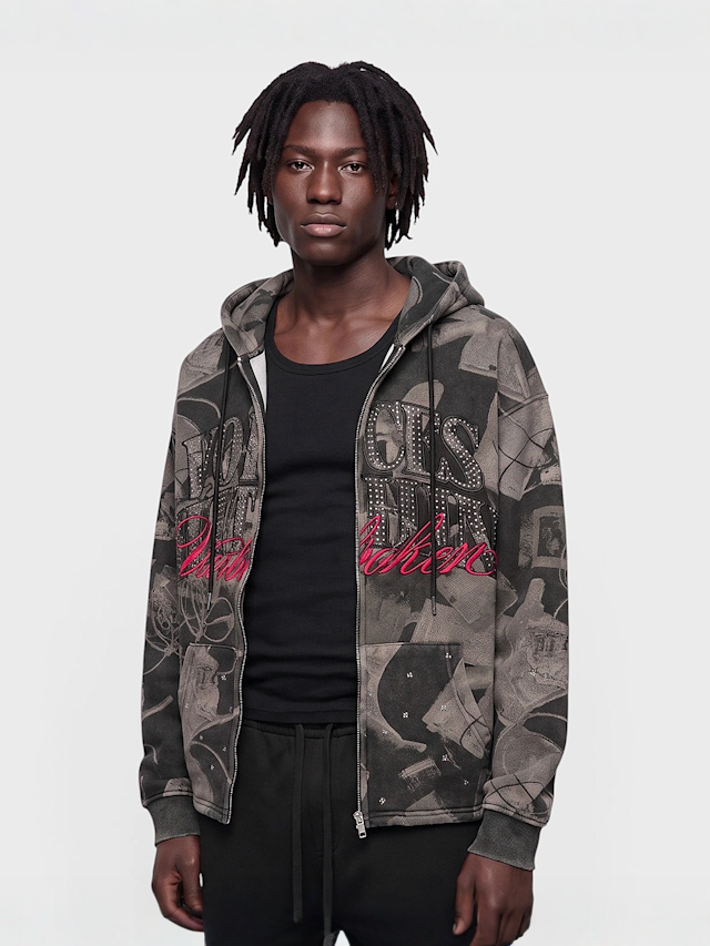Smoke Rise, VOICES WITHIN FULL ZIP HOODIE BLACK, Undefined Color, Image 1 of 5