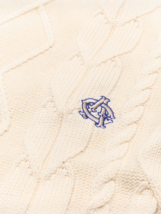 Another Cotton Lab, Another Cable Knit Sweater, beige, Image 3 of 4