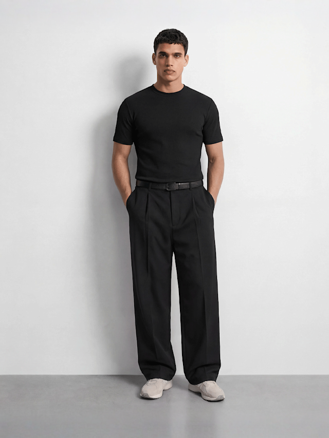 Burocs, Slim Rib T-Shirt, black, Image 3 of 3