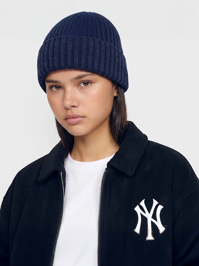 New Era, MLB Wool Oversized Bomber Jacket, blue, Image 3 of 4