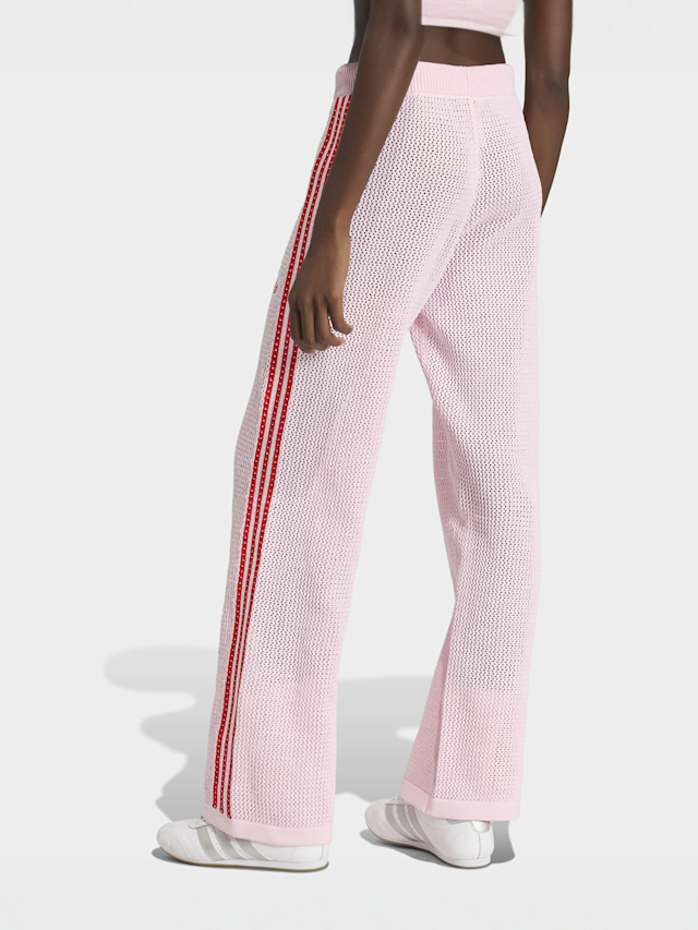 adidas Originals, Knitted Crochet Firebird Trackpants, light pink, Image 2 of 5