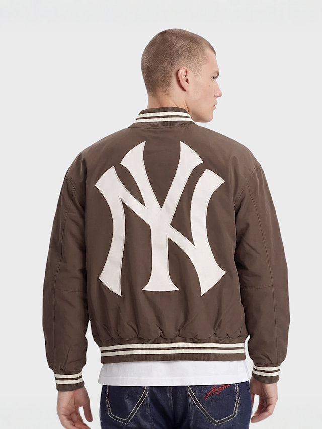 New Era, MLB Wordmark Varsity Jacket, brown, Image 2 of 4