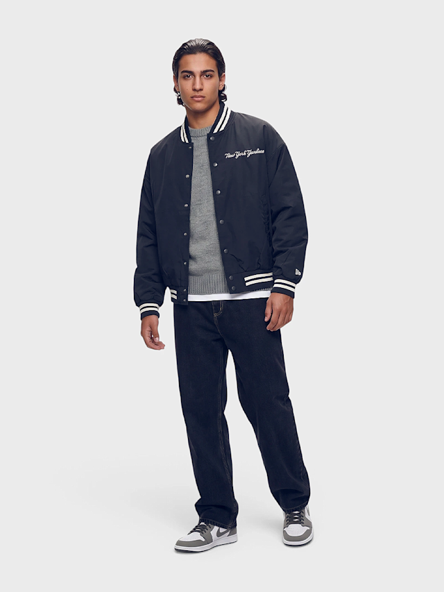 New Era, MLB Wordmark Varsity Jacket, blue, Image 4 of 4
