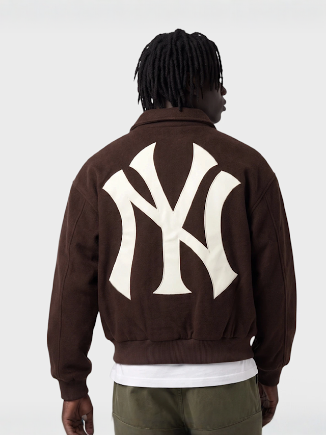 New Era, MLB Logo Varsity Jacket, brown, Image 2 of 4