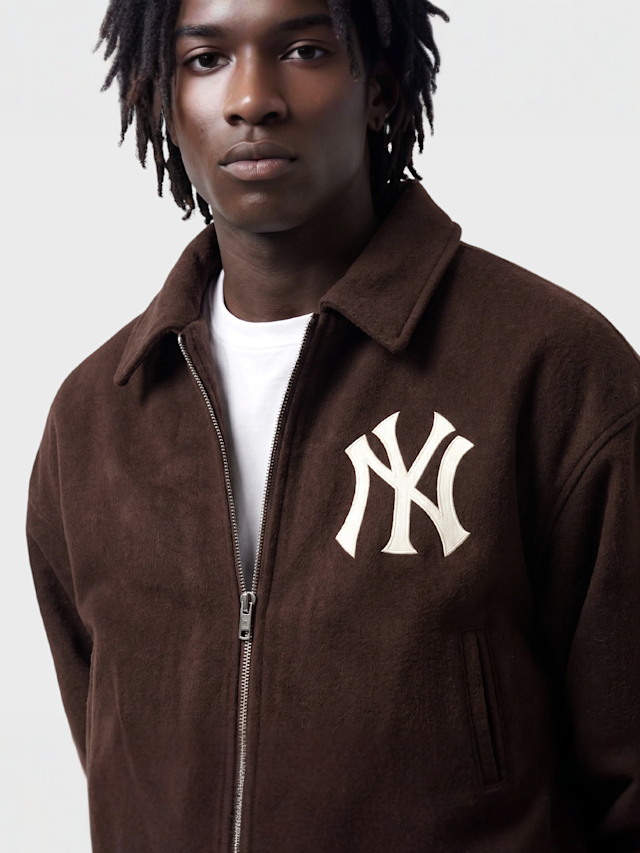 New Era, MLB Logo Varsity Jacket, brown, Image 3 of 4