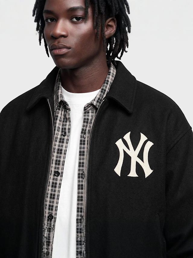 New Era, MLB Logo Varsity Jacket, black, Image 3 of 4