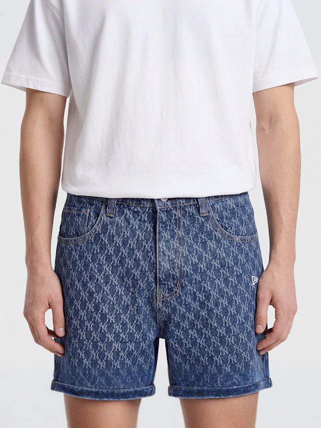 New Era, MLB Logo All-Over-Print Denim Pant, Undefined Color, Image 3 of 4