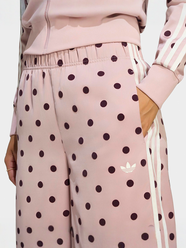 adidas Originals, Satin Polka Dots Wide Leg Pants, beige, Image 3 of 5