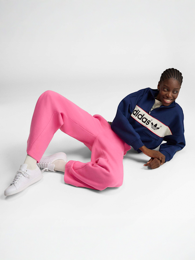 adidas Originals, 3-Stripes Fleece Sweatpant, Pink, Image 6 of 7