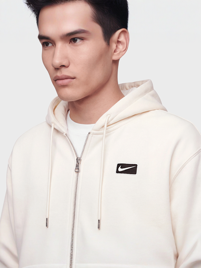 Nike, Sportswear SF Graphic Full Zip Hoodie, white, Image 3 of 4