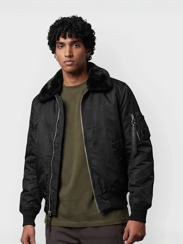 Alpha Industries, B-15 Intermediate Flight Jacket all black, Undefined Color, Image 1 of 8