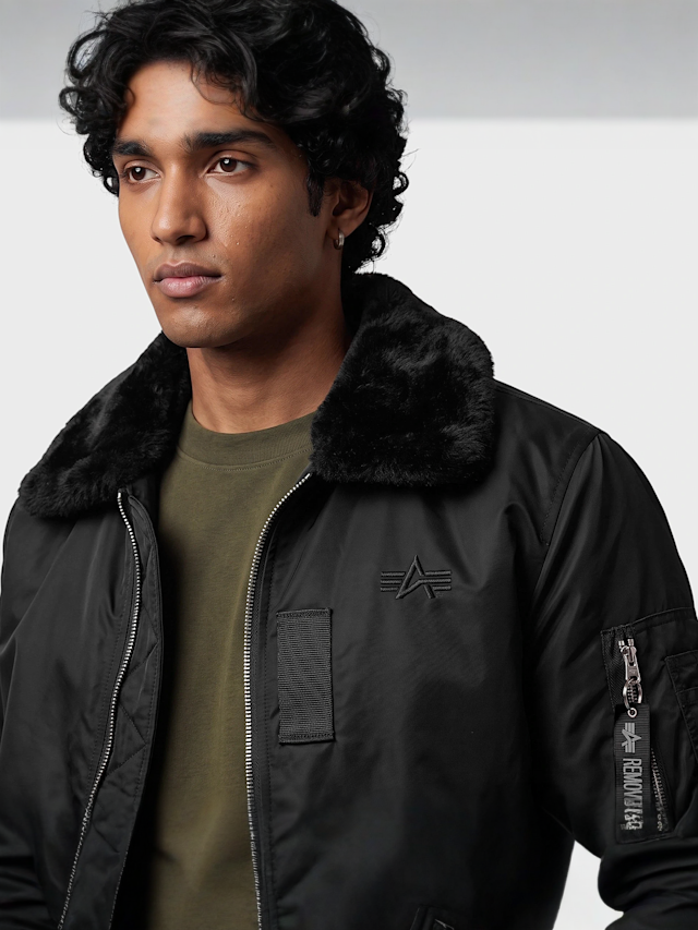 Alpha Industries, B-15 Intermediate Flight Jacket all black, Undefined Color, Image 3 of 8