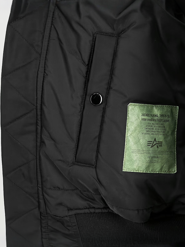 Alpha Industries, B-15 Intermediate Flight Jacket all black, Undefined Color, Image 4 of 8