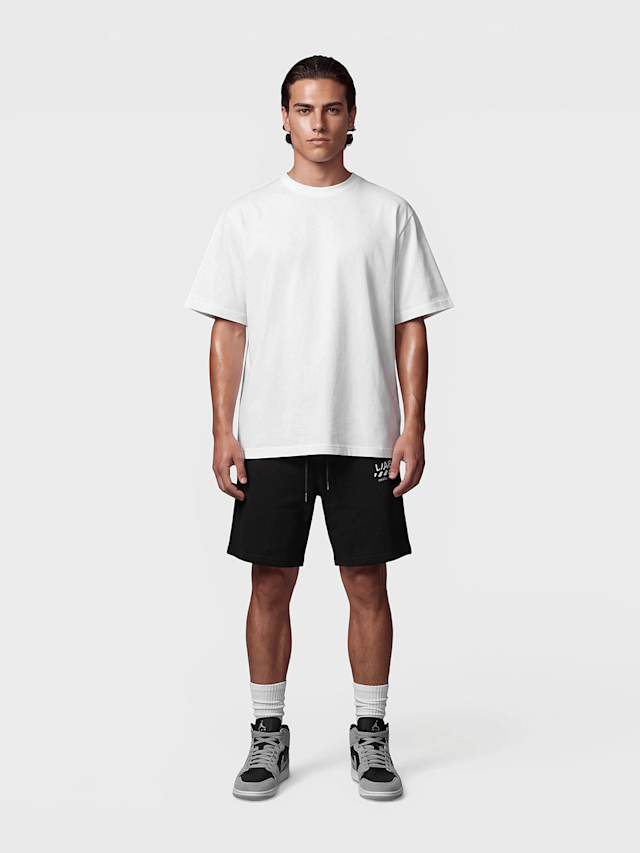 Off-White, Diagonal Open Hem Jogger Shorts, black, Image 4 of 4