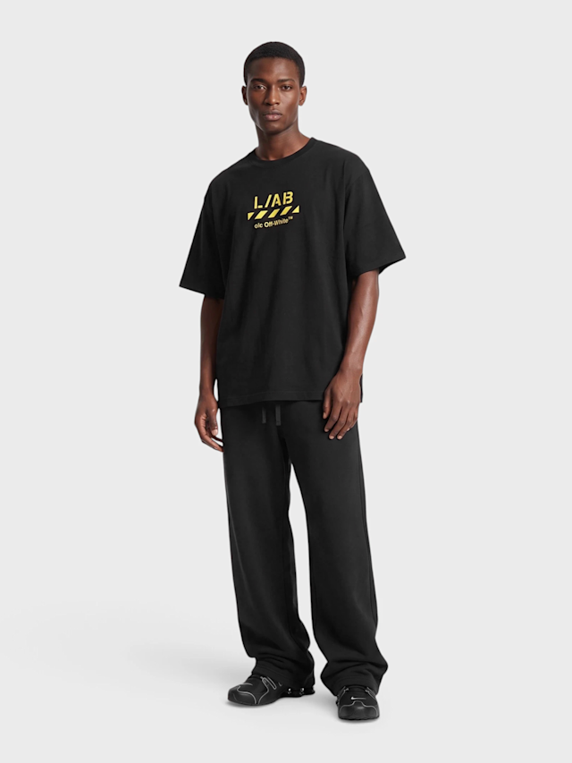 Off-White, Diag Garment Wash Short Sleeve Tee, black, Image 4 of 4