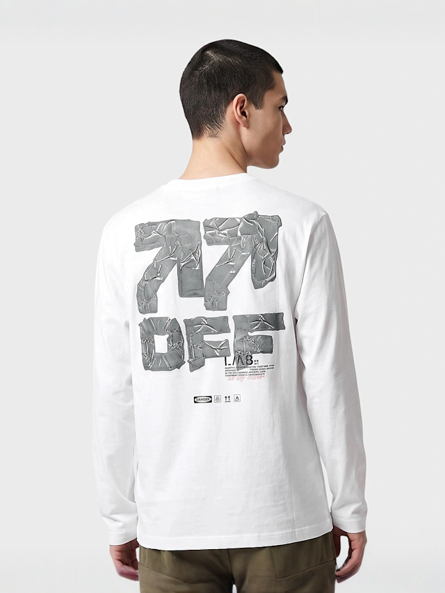 Off-White, Off Active Duct Tape Long Sleeve Tee, white, Image 1 of 6