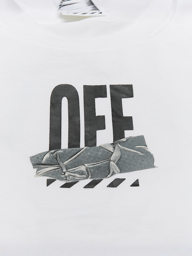 Off-White, Off Active Duct Tape Long Sleeve Tee, white, Image 3 of 6