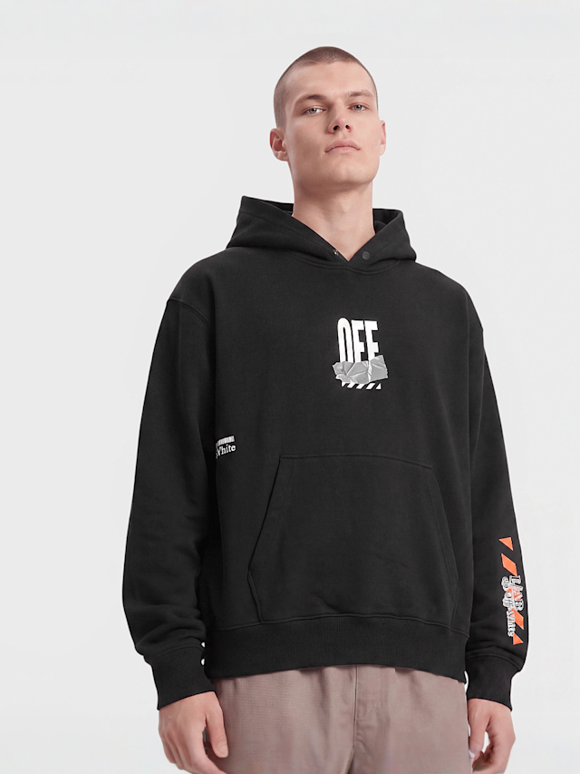 Off-White, Off Active Duct Tape Hoodie, black, Image 1 of 4