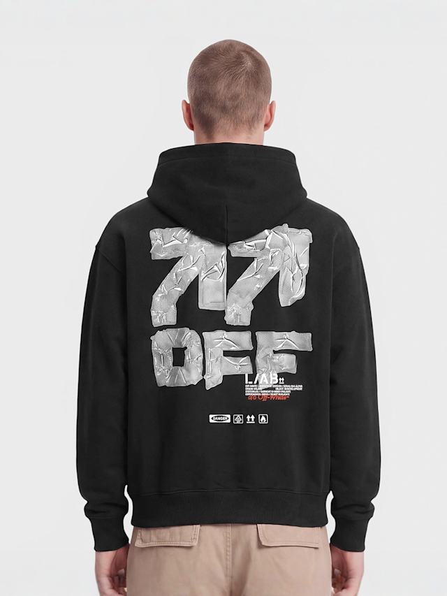 Off-White, Off Active Duct Tape Hoodie, black, Image 2 of 4