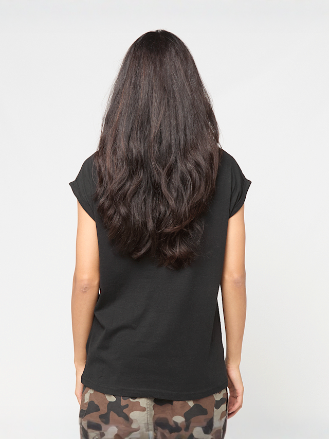 Urban Classics, Ladies Extended Shoulder Tee, black, Image 2 of 3