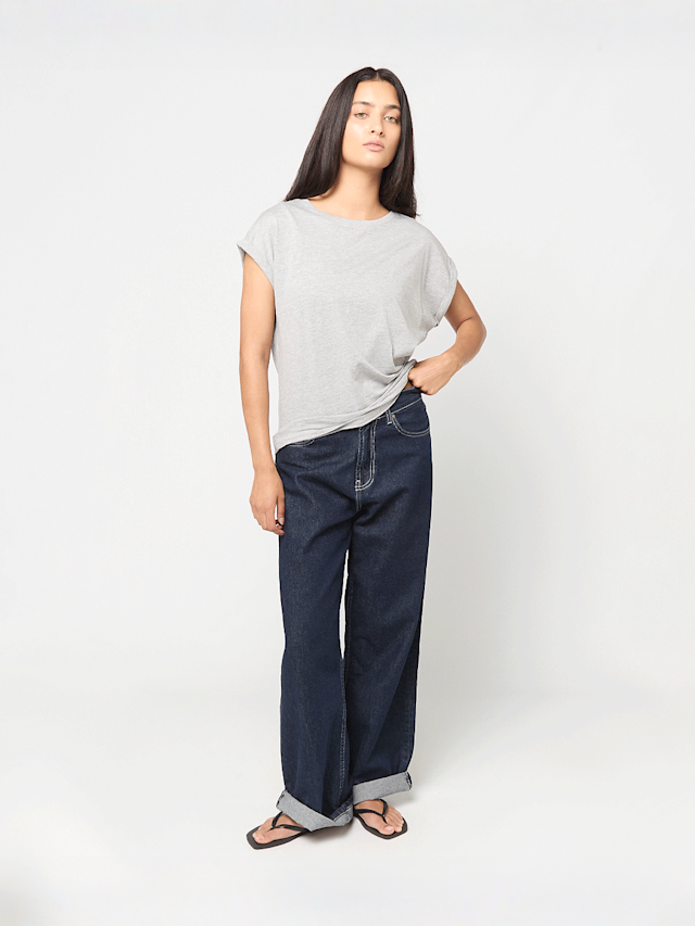 Urban Classics, Ladies Extended Shoulder Tee, grey, Image 3 of 3