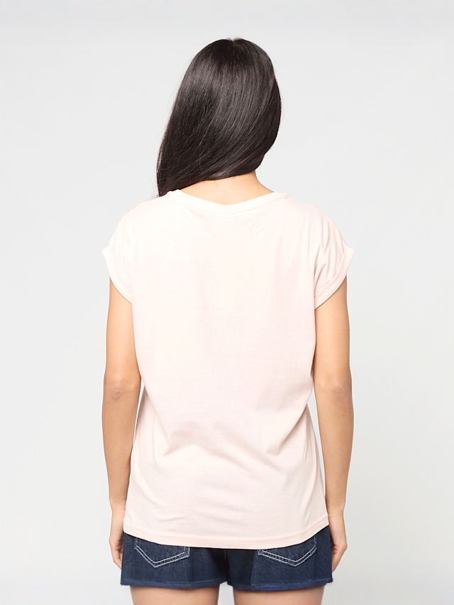 Urban Classics, Ladies Extended Shoulder Tee, light pink, Image 2 of 3