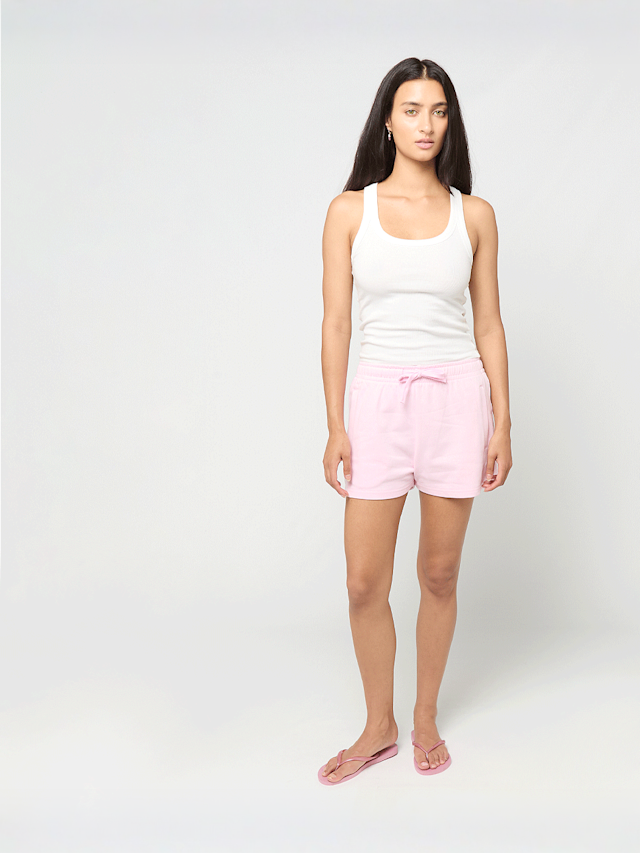 Urban Classics, Ladies Light Terry Shorts, Pink, Image 4 of 4