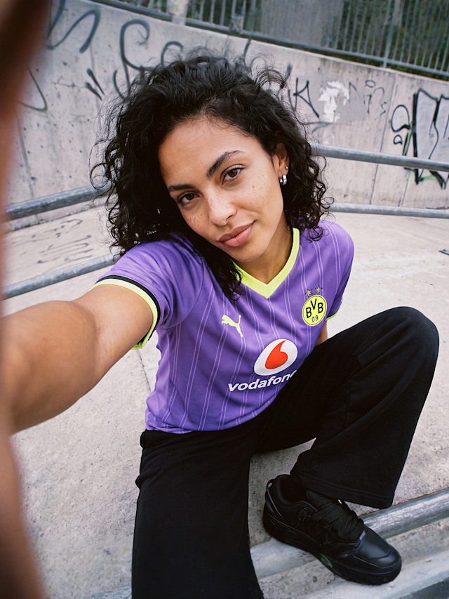 PUMA, BVB Ausweichtrikot 26-27, purple, Image 4 of 4
