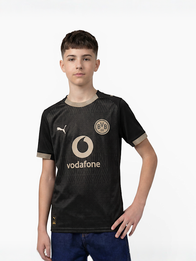 PUMA, BVB Sondertrikot 100 Jahre Rote Erde Kinder, black, Image 1 of 7