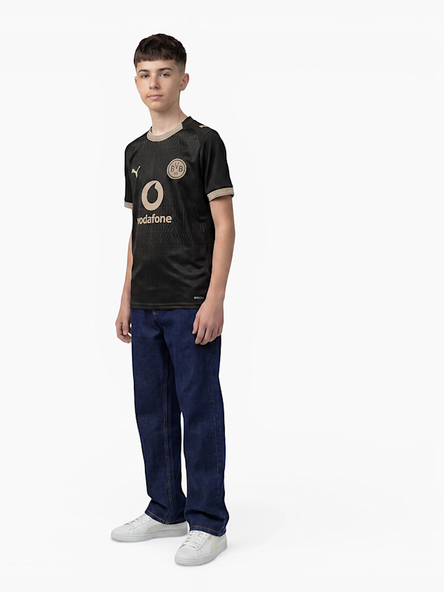 PUMA, BVB Sondertrikot 100 Jahre Rote Erde Kinder, black, Image 7 of 7
