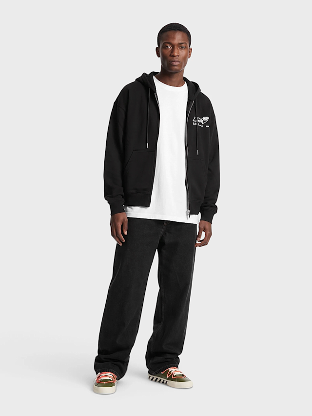 Off-White, Graffit Full Zip Hoodie, black, Image 6 of 6