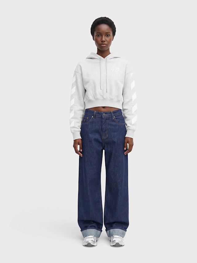 Off-White, Crop Hoodie, grey, Image 5 of 5