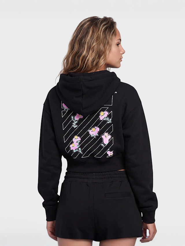 Off-White, Crop Hoodie, black, Image 2 of 4