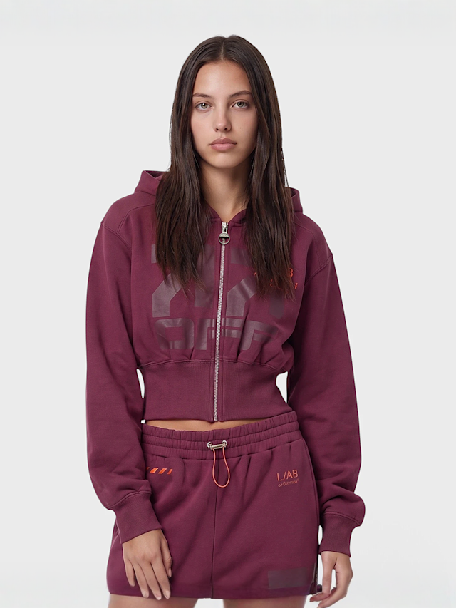 Off-White, crop boxy jacket burgundy, Undefined Color, Image 1 of 5