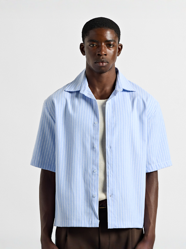 Burocs, Boxy Shortsleeve Shirt, blue, Image 1 of 3